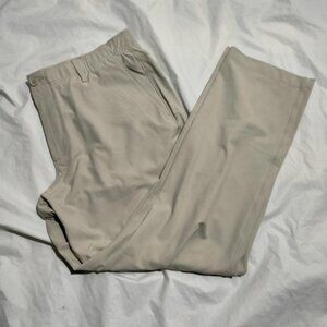 Under Armour Mens Chino UA Tech Lightweight Golf Pants Stretch Beige Sz 38x30